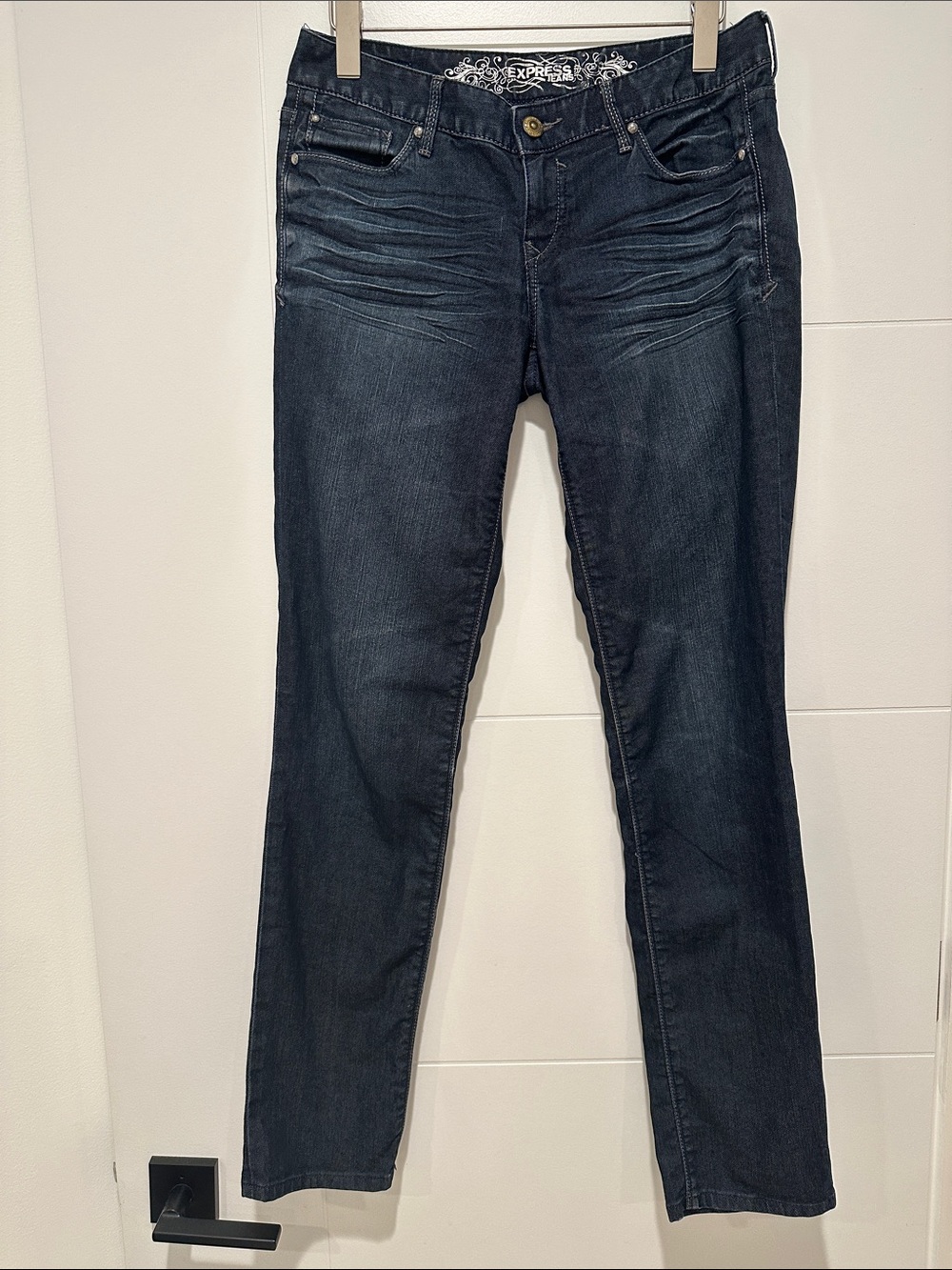Express Women's Skinny Jeans in Dark Indigo